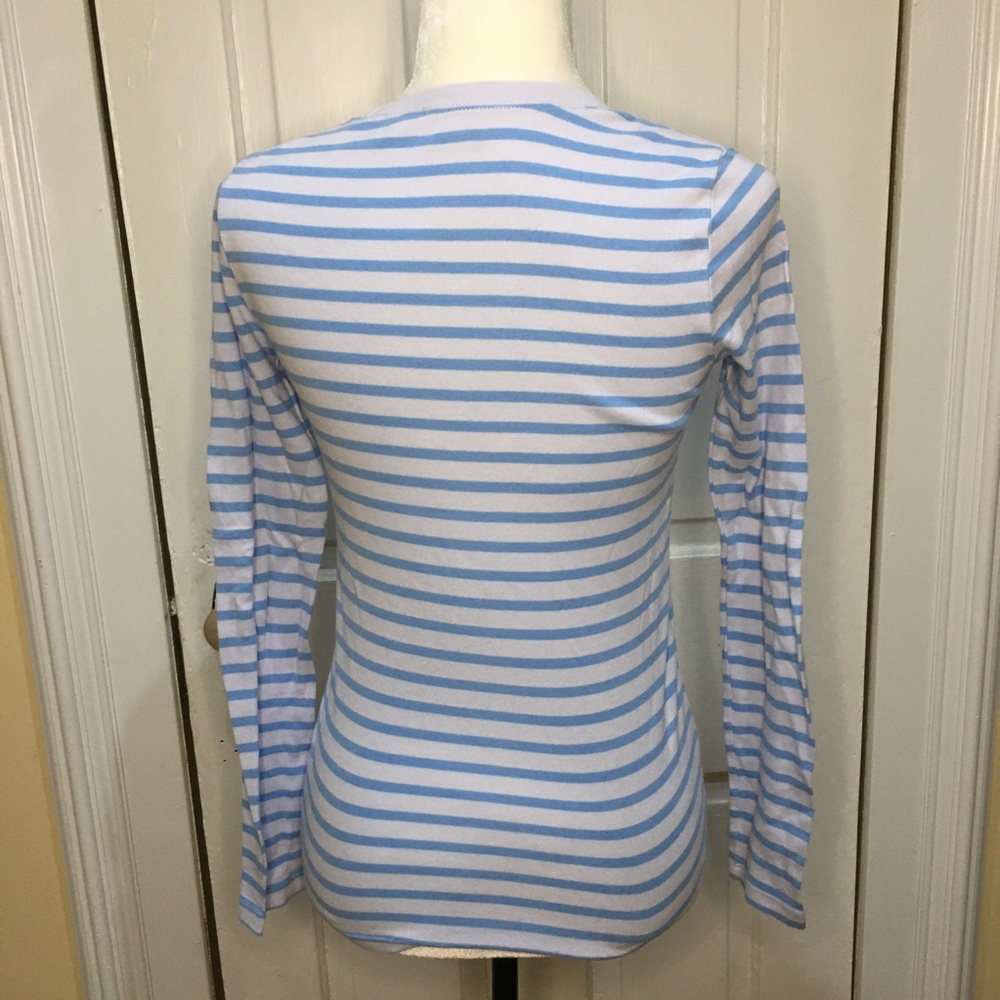 Gap Favorite shirt blue stripes 100% cotton - Picture 6 of 13